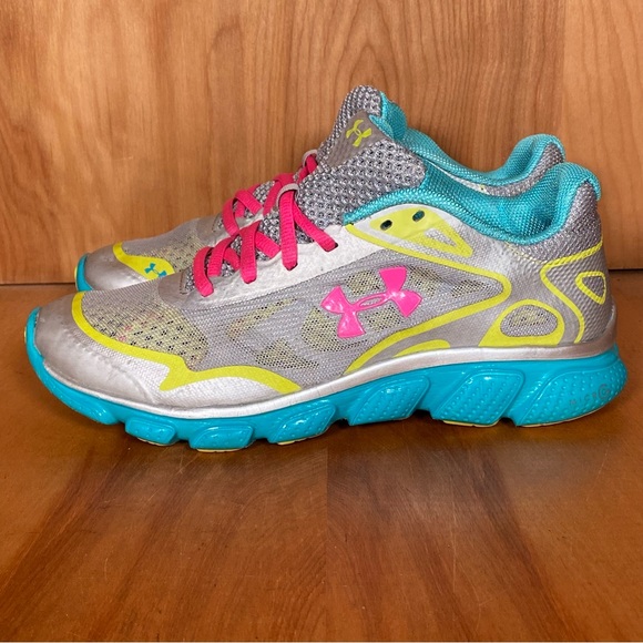 Womens 7 Under Armour Spine RPM Storm Athletic Shoes Grey Blue SEF1004 - Picture 3 of 8